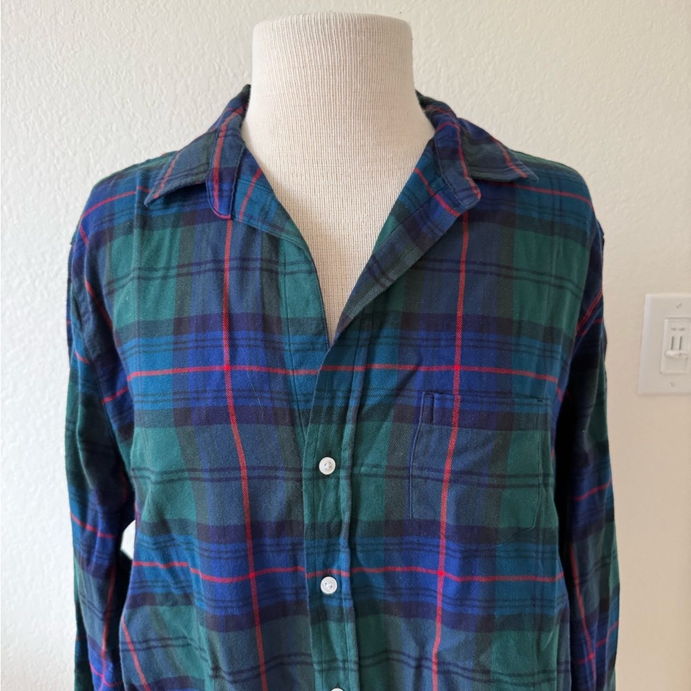 Frank & Eileen Plaid Button-Down Flannel Shirt - Green Blue Red XL Lightweight - Picture 5 of 12